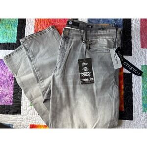 Jordan Craig SEAN Super Stretch Jeans Cement Wash Ripped Knee 42x32 New